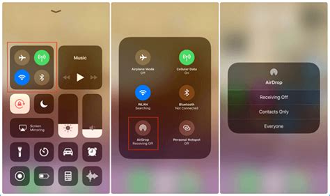 Jun 12, 2023 ... ➁ You can also turn on AirDrop from Control Center. Swipe up from the bottom of the iPhone screen to open Control Center > Press and hold on ...